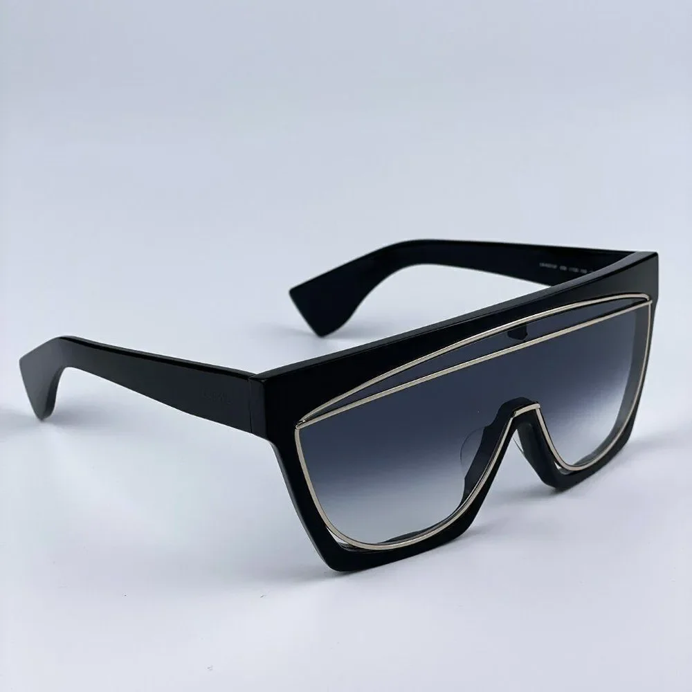 NEW Loewe LW40012F FILIPA MASK 05B Black Gradient Smoke Shield Women Sunglasses